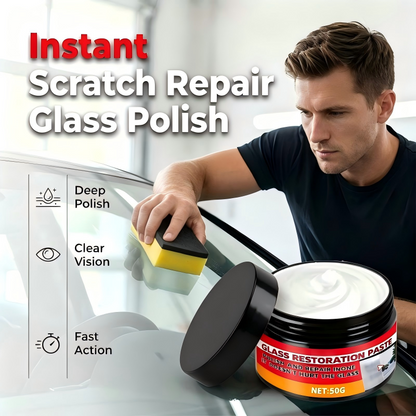 ✨HOT SALE 55% OFF🎁Car Glass Scratch Repair Paste with Sponge