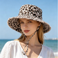 Leopard Print Sun Protection Bucket Hat for Women