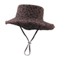 Leopard Print Sun Protection Bucket Hat for Women