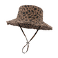 Leopard Print Sun Protection Bucket Hat for Women
