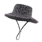 Leopard Print Sun Protection Bucket Hat for Women