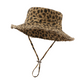 Leopard Print Sun Protection Bucket Hat for Women