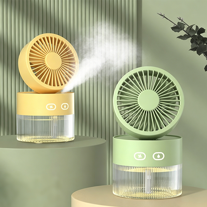 🚩Free shipping-Portable Misting Fan with 3 Speeds & Night Light