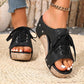 Women's Peep-Toe Platform Wedge Sandals