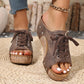 Women's Peep-Toe Platform Wedge Sandals