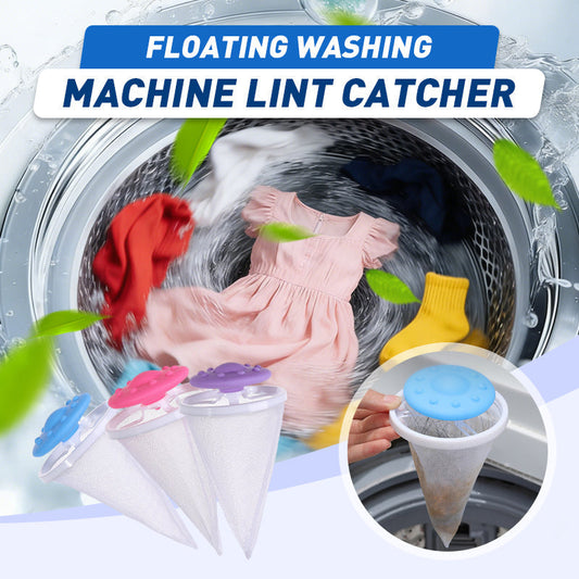 🏆 Last Day Special Price £7.99 ! 🔥 🧺Floating Washing Machine Lint Catcher - Say Goodbye To Dirt And Annoying Hair✨