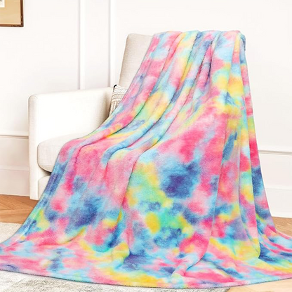 ⏰🔥LIMITED TIME 50% OFF!🛒Ultra-Soft Tie-Dye Plush Throw Blanket