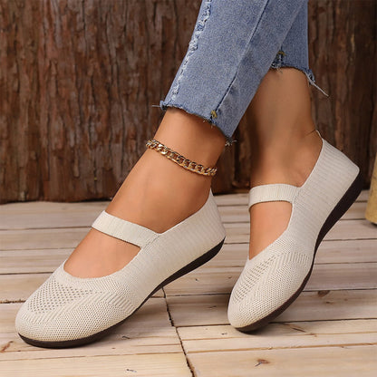 Ballerine da donna in maglia traspirante