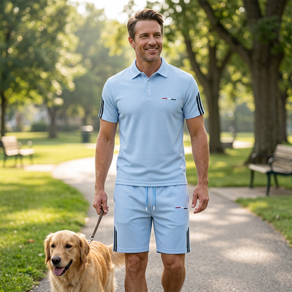 📢📢50% OFF !! ⏰Men's Casual Short-Sleeve Shorts Set
