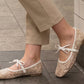 Women's French-Style Mesh Flats with Bow