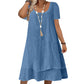 💗LAST DAY SALE 60% OFF⚡50K+ SOLD💕Women's Casual Loose Fit Short Sleeve Dress