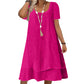 💗LAST DAY SALE 60% OFF⚡50K+ SOLD💕Women's Casual Loose Fit Short Sleeve Dress