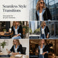 SCONTO DEL 50%! ⭐ Elegante cappotto da donna in denim con inserto in maglia a coste