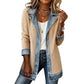 SCONTO DEL 50%! ⭐ Elegante cappotto da donna in denim con inserto in maglia a coste