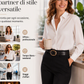 🌸 Camicetta in raso a maniche lunghe – Tessuto leggero, taglio femminile e look raffinato – Ideale per le giornate calde e le serate eleganti