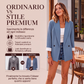 Blazer casual da donna con polsini a contrasto