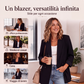 Blazer casual da donna con polsini a contrasto