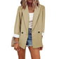 Blazer casual da donna con polsini a contrasto