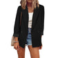 Blazer casual da donna con polsini a contrasto