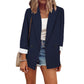 Blazer casual da donna con polsini a contrasto