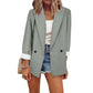 Blazer casual da donna con polsini a contrasto