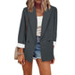 Blazer casual da donna con polsini a contrasto
