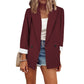 Blazer casual da donna con polsini a contrasto