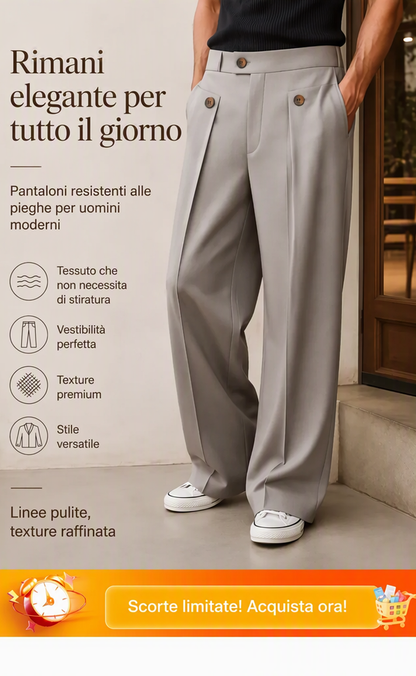 📢📢Sconto del 50%!!!🎉✨Pantaloni da uomo dal taglio dritto e che non si sgualciscono