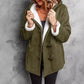 🔥SCONTO DEL 50%! 👚Cappotto da donna con cappuccio in finta pelle scamosciata e fodera in peluche sintetico