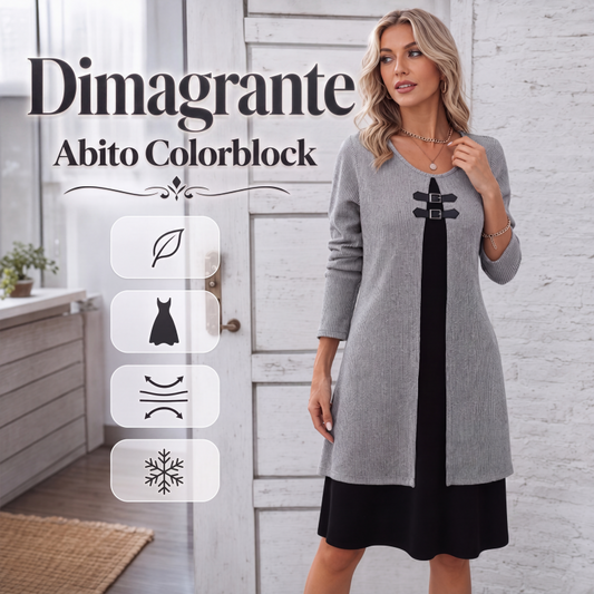 Abito casual da donna in maglia a coste a maniche lunghe