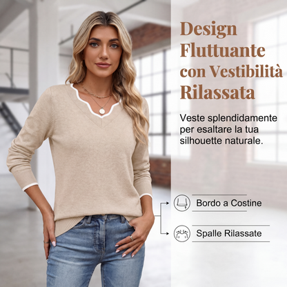 Maglione casual da donna a maniche lunghe