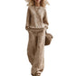 ⏰  Sconto del 50% di cambio stagione – qualità a metà prezzo! ✨Set da donna con felpa stampa leopardata e pantaloni a gamba larga