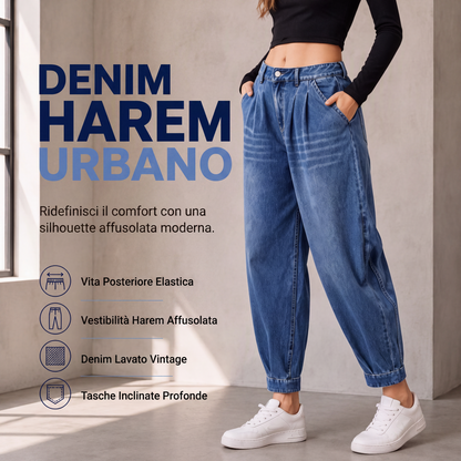 ⏰ Ultimo Giorno di Saldi – SCONTO 50% ✨Pantaloni di jeans harem a vita alta da donna