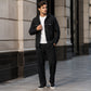 🧥Set Uomo Casual con Giacca e Pantaloni con Cappuccio in Maglia Waffle – Comfort Informale e Stile Impeccabile