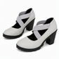 ⏰ Ultimo Giorno di Saldi – SCONTO 50% ✨Scarpe Mary Jane da donna con punta tonda, cinturino incrociato, tacco grosso, plateau e scarpe con tacco alto traforate
