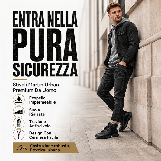 ⏰ Ultimo Giorno di Saldi – SCONTO 50% ✨Stivali da combattimento da uomo in pelle vera impermeabili