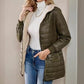 🔥SCONTO DEL 50%! 👚Cappotto invernale da donna trapuntato con cappuccio e cerniera, caldo
