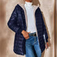 🔥SCONTO DEL 50%! 👚Cappotto invernale da donna trapuntato con cappuccio e cerniera, caldo