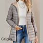 🔥SCONTO DEL 50%! 👚Cappotto invernale da donna trapuntato con cappuccio e cerniera, caldo