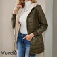 🔥SCONTO DEL 50%! 👚Cappotto invernale da donna trapuntato con cappuccio e cerniera, caldo
