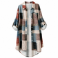 🔥SCONTO DEL 50%! 👚Camicia a maniche lunghe a quadri con taglio comodo e ampio, taglie forti, capo esterno con protezione solare per primavera e autunno