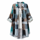🔥SCONTO DEL 50%! 👚Camicia a maniche lunghe a quadri con taglio comodo e ampio, taglie forti, capo esterno con protezione solare per primavera e autunno