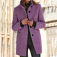 🍂 Classico e caldo – Cappotto in lana vintage con colletto alla coreana – Tessuto di lana morbido, taglio elegante e abbinabile in molti modi