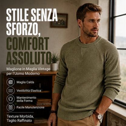 ⏰ Ultimo Giorno di Saldi – SCONTO 50% ✨Maglione da uomo classico a girocollo