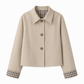 Cappotto da donna autunnale invernale casual a maniche lunghe con chiusura monopetto