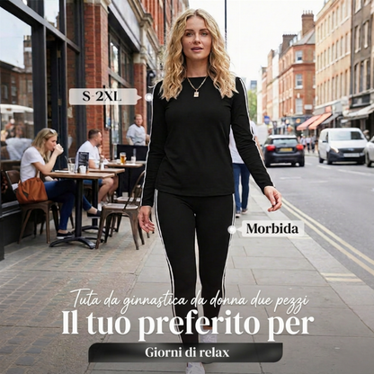 🔥 Solo per un periodo limitato: SCONTO DEL 50% 🏃‍♀️ Tuta da allenamento da donna a 2 pezzi (con maniche lunghe)