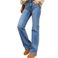 Jeans casual elastici a vita alta da donna