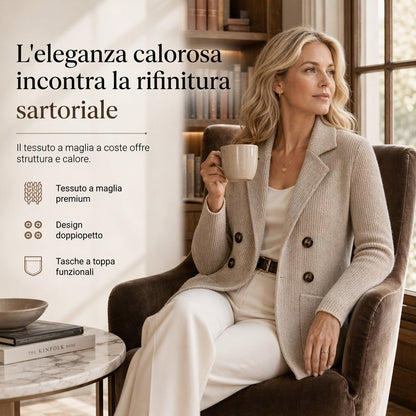 ⏰  Sconto del 50% di cambio stagione – qualità a metà prezzo! ✨Cardigan in maglia a coste da donna, doppiopetto, con tasche e bavero a punta