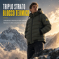 Cappotto caldo reversibile con cappuccio da uomo