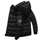 Cappotto caldo reversibile con cappuccio da uomo